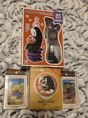 Studio Ghibli No-Face (Kaonashi) Purple and Black Figurine Set